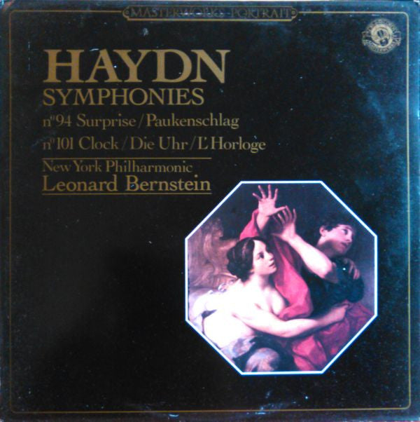 Joseph Haydn - New York Philharmonic, Leonard Bernstein : Symphonies No. 94 Surprise / Paukenschlag; No. 101 Clock / Die Urh / L'Horloge (LP, Comp)