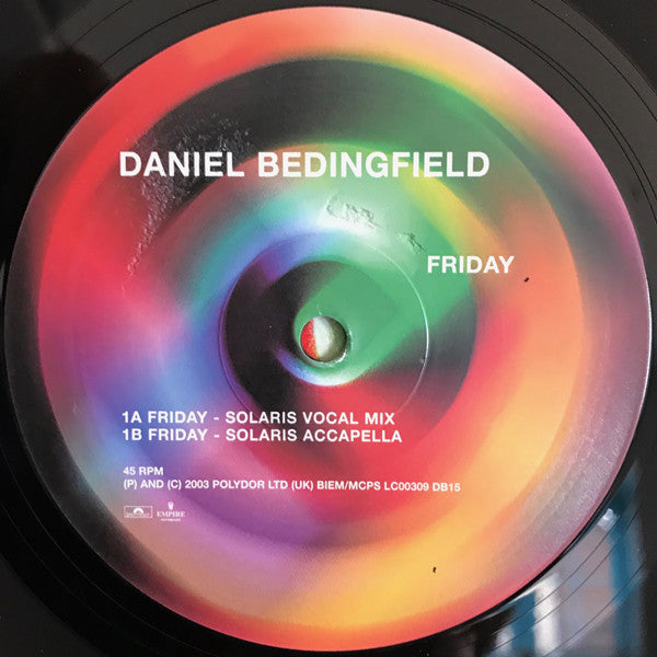Daniel Bedingfield : Friday (12", Promo)