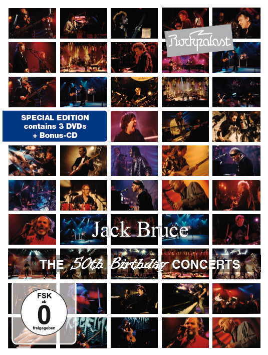 Jack Bruce : Rockpalast: The 50th Birthday Concerts (3xDVD, RM, NTSC + CD, Album, RM, Liv)