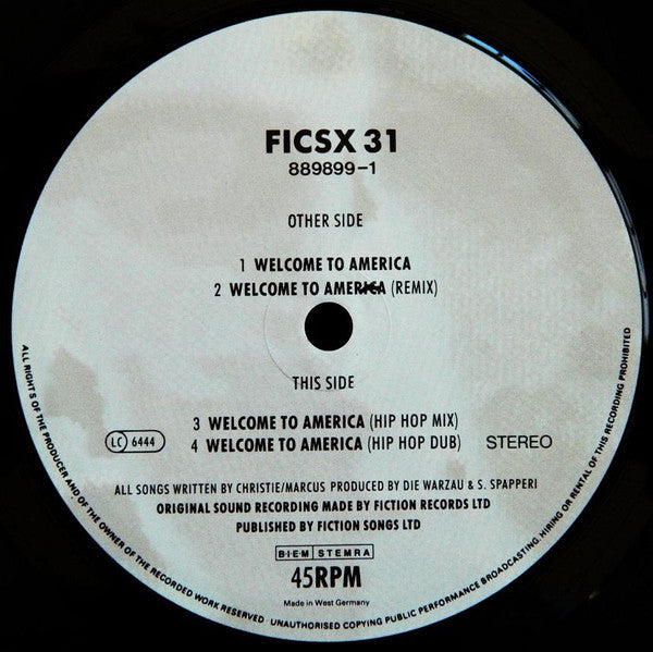 Die Warzau : Welcome To America (12", Single)