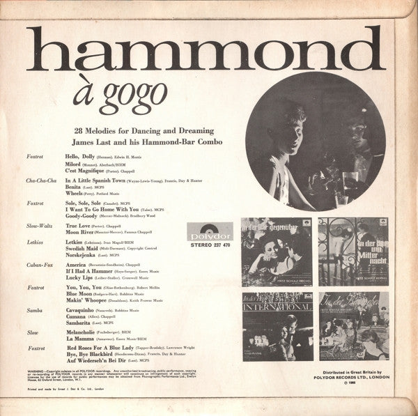 James Last & His Hammond Bar Combo : Hammond À Gogo (LP, Album)