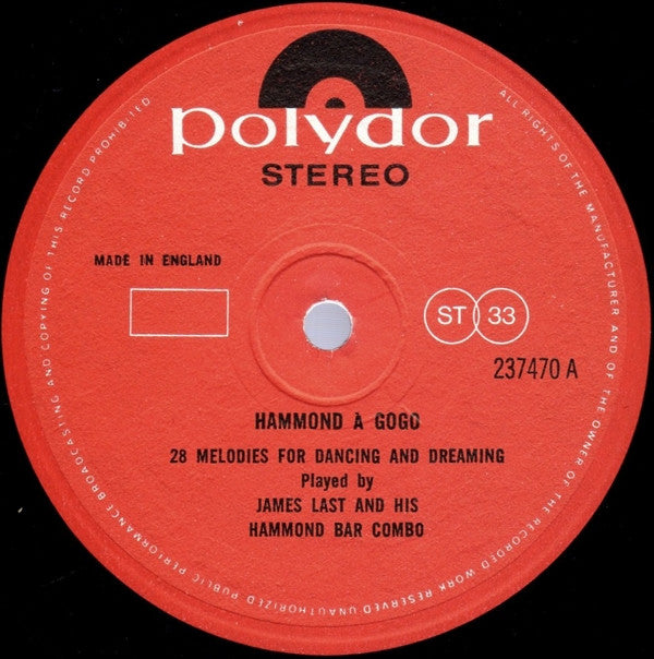 James Last & His Hammond Bar Combo : Hammond À Gogo (LP, Album)