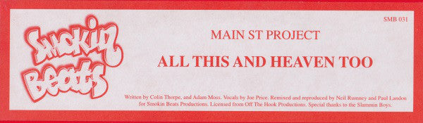 Main St. Project : All This And Heaven Too (12")
