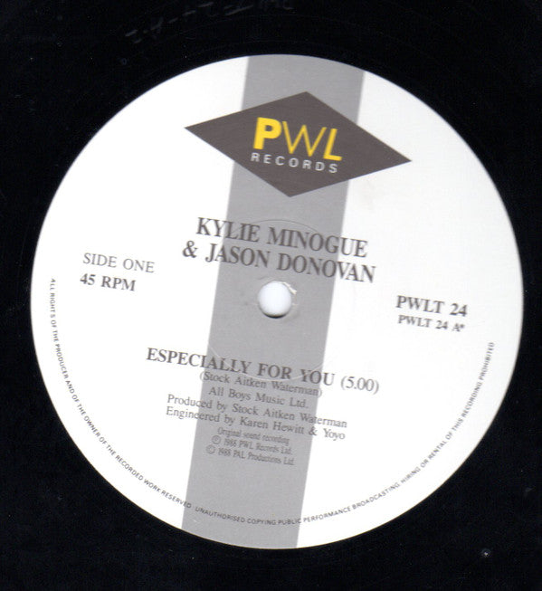 Kylie Minogue & Jason Donovan : Especially For You (12", Bla)