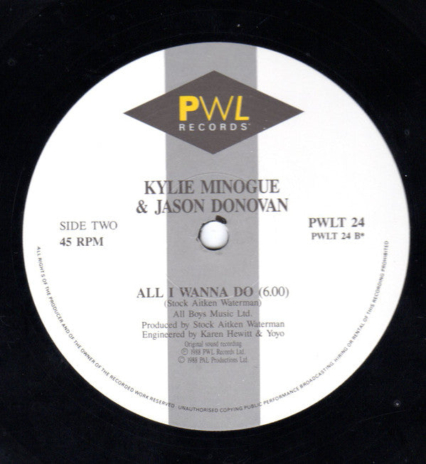 Kylie Minogue & Jason Donovan : Especially For You (12", Bla)