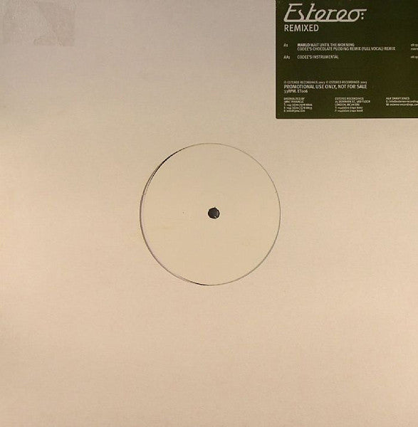 Marlo (2) : Wait Until The Morning (Estereo: Remixed) (12", Promo, W/Lbl)