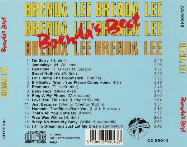 Brenda Lee : Brenda's Best (CD, Comp)