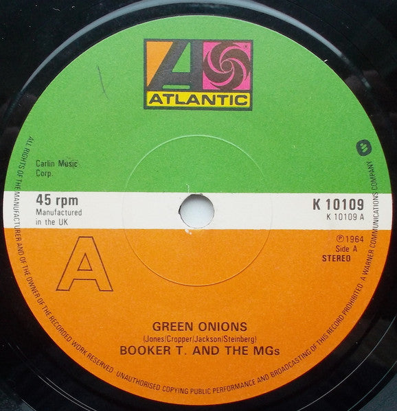 Booker T & The MG's : Green Onions / Boot Leg (7", Single, RE)