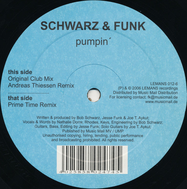 Schwarz & Funk : Pumpin' (12")