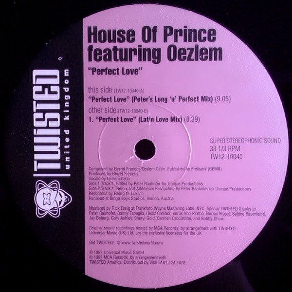 House Of Prince Featuring Oezlem : Perfect Love (12")
