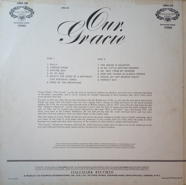 Gracie Fields : Our Gracie (LP, Comp, RE)