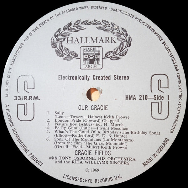 Gracie Fields : Our Gracie (LP, Comp, RE)