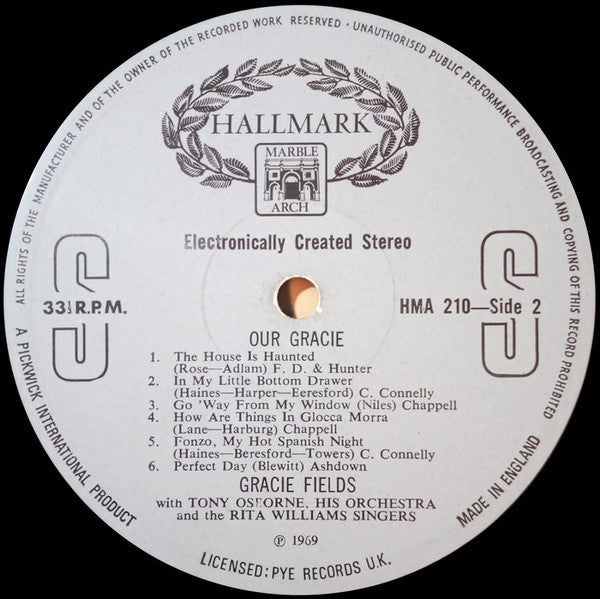 Gracie Fields : Our Gracie (LP, Comp, RE)
