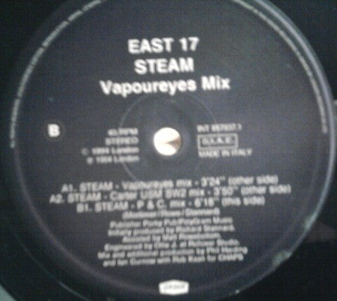 East 17 : Steam (Vapoureyes Mix) (12")