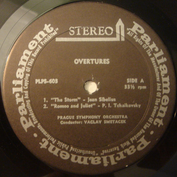 Jean Sibelius / Pyotr Ilyich Tchaikovsky / Bedřich Smetana / Hector Berlioz / The Prague Symphony Orchestra / Václav Smetáček : Overtures To Shakespeare (LP)