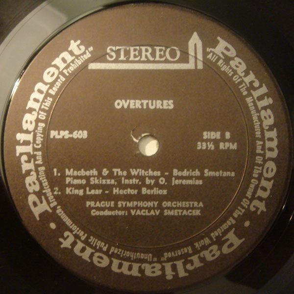 Jean Sibelius / Pyotr Ilyich Tchaikovsky / Bedřich Smetana / Hector Berlioz / The Prague Symphony Orchestra / Václav Smetáček : Overtures To Shakespeare (LP)