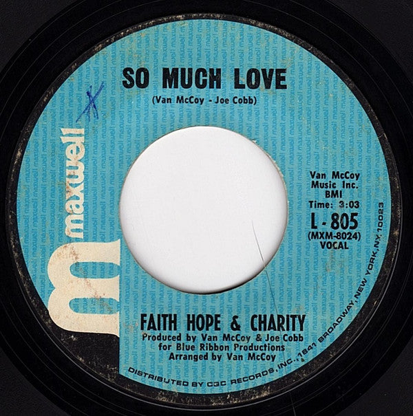 Faith, Hope & Charity : Let's Try It Over / So Much Love (7", Styrene, Pit)