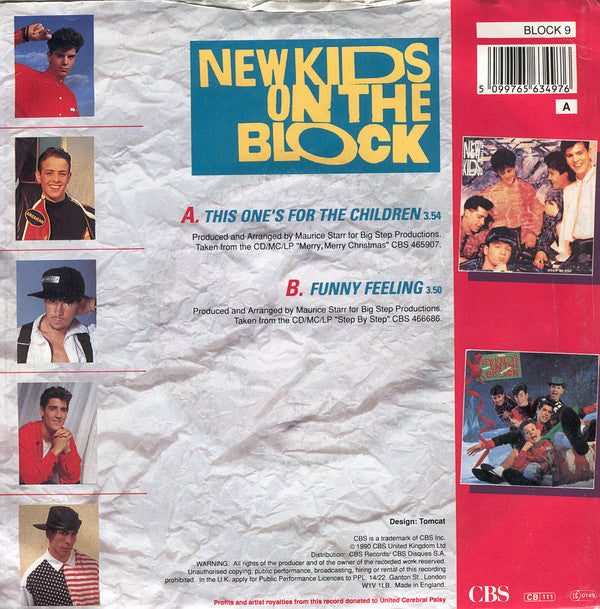 New Kids On The Block : This One's For The Children (7", Single)
