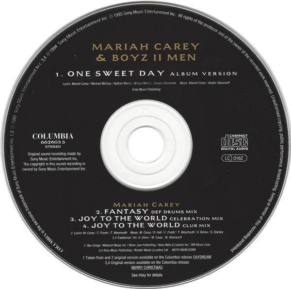 Mariah Carey & Boyz II Men : One Sweet Day (CD, Single)