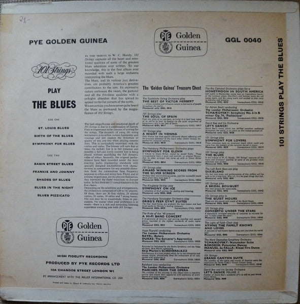 101 Strings : Play The Blues (LP, Album, Mono)