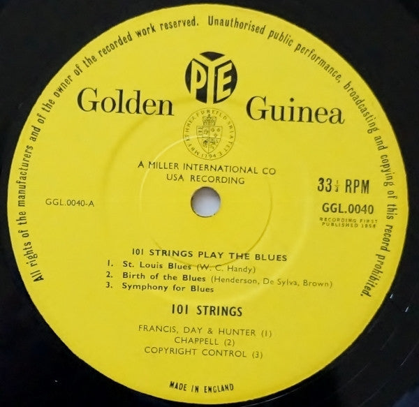 101 Strings : Play The Blues (LP, Album, Mono)