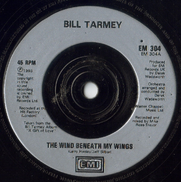 Bill Tarmey : The Wind Beneath My Wings (7", Single)