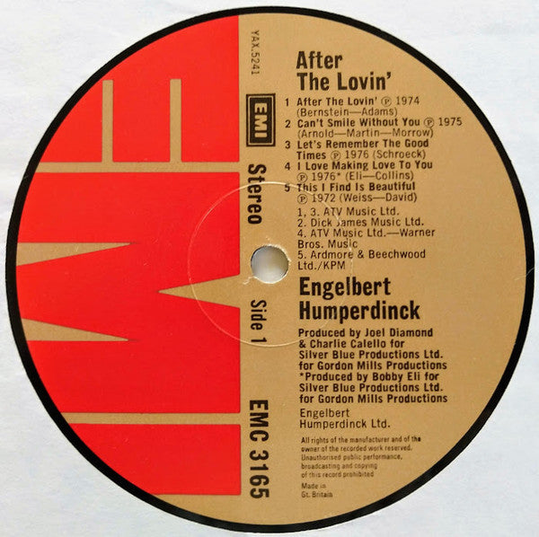 Engelbert Humperdinck : After The Lovin' (LP, Album)
