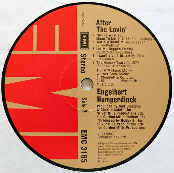 Engelbert Humperdinck : After The Lovin' (LP, Album)