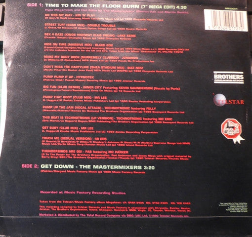 Megabass / The Mastermixers : Time To Make The Floor Burn / Get Down (7", Mixed, Sli)