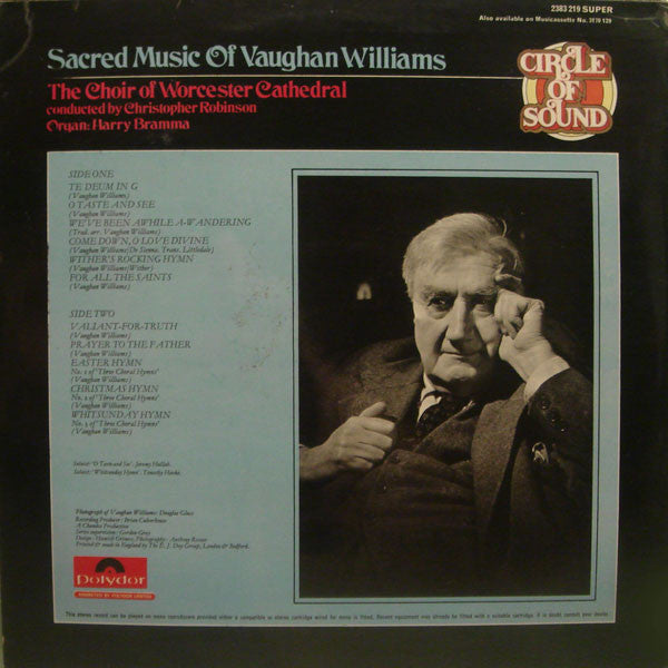 Vaughan Williams* / The Choir Of Worcester Cathedral* Conducted By Christopher Robinson : Sacred Music Of Vaughan Williams (LP)