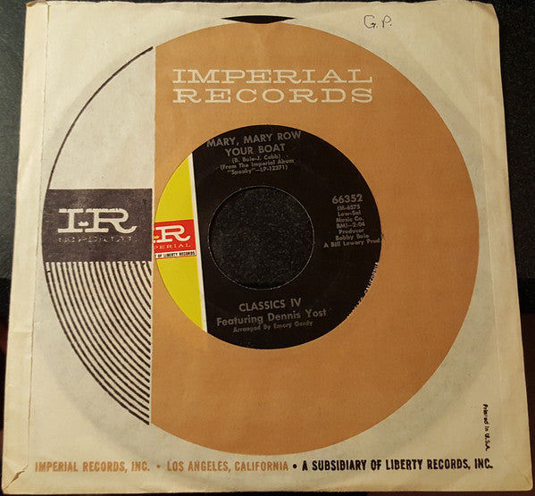 The Classics IV : Traces / Mary, Mary Row Your Boat (7", Single, Sou)
