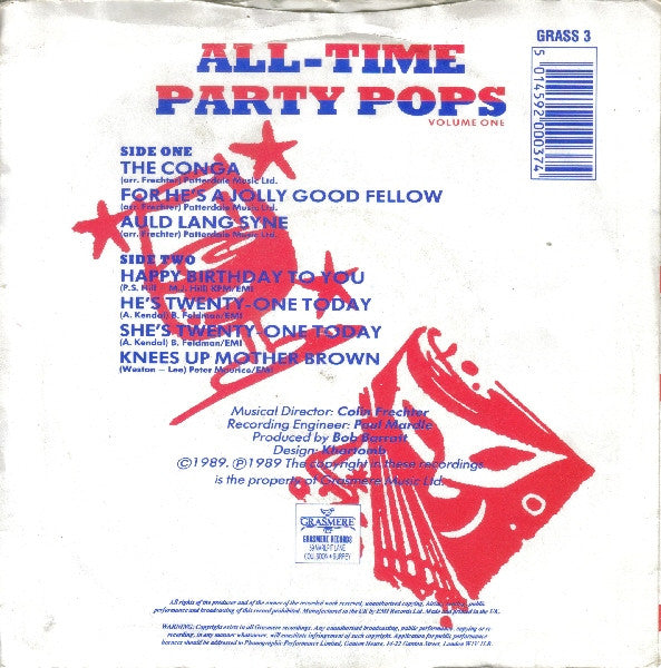 Unknown Artist : All-Time Party Pops Volume One (7")