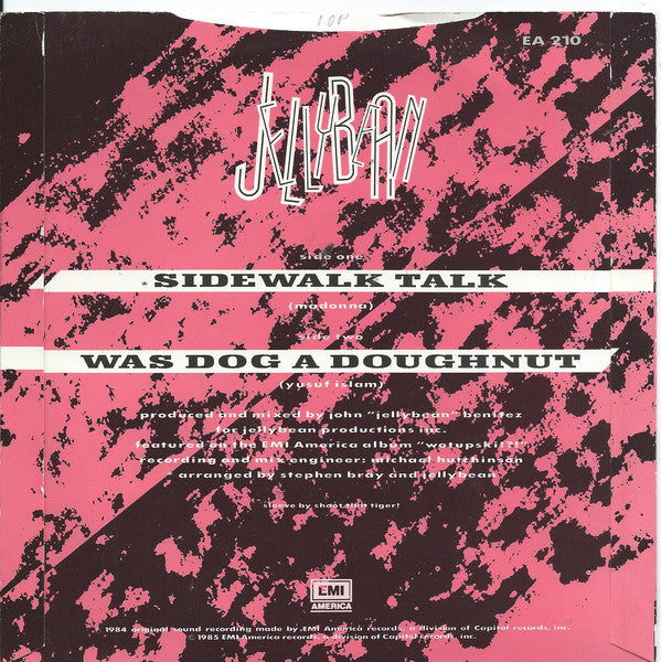 John "Jellybean" Benitez : Sidewalk Talk (7", Single)