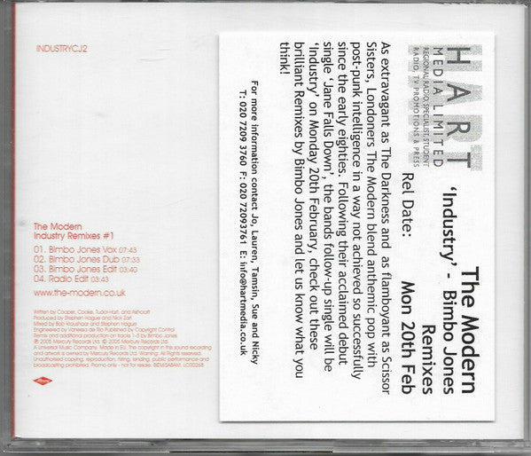 The Modern : Industry Remixes #1 (CD, Maxi, Promo)