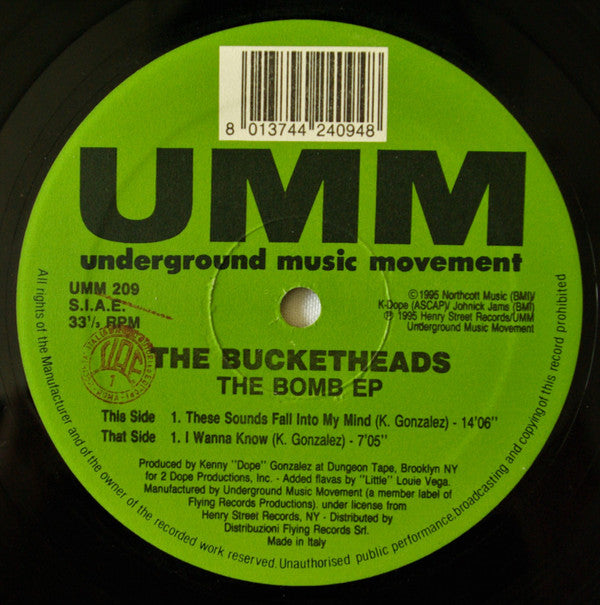 The Bucketheads : The Bomb EP (12", EP)