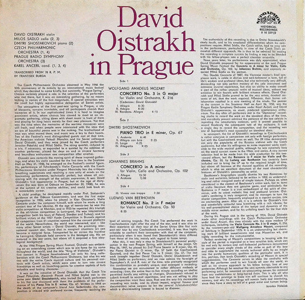 David Oistrach : In Prague (2xLP, Comp, Gat)