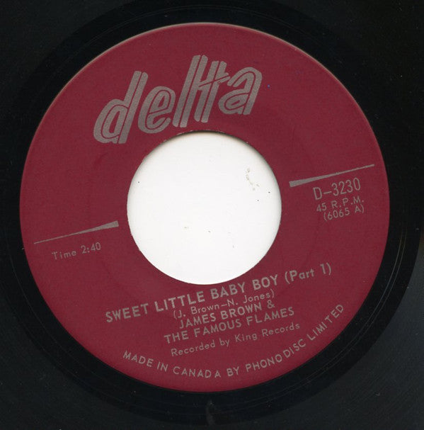 James Brown & The Famous Flames : Sweet Little Baby Boy (7")