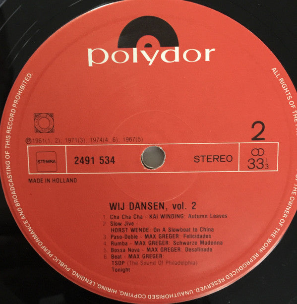 Various : Wij Dansen Vol. 2 (LP, Comp)