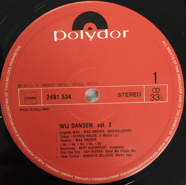 Various : Wij Dansen Vol. 2 (LP, Comp)