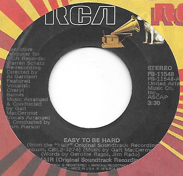 Cheryl Barnes : Easy To Be Hard (7", Single)