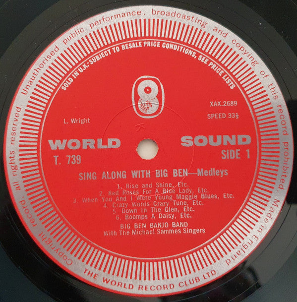 The Big Ben Banjo Band With Mike Sammes Singers : Sing Along With Us (LP, Mono)