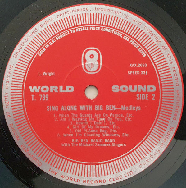 The Big Ben Banjo Band With Mike Sammes Singers : Sing Along With Us (LP, Mono)
