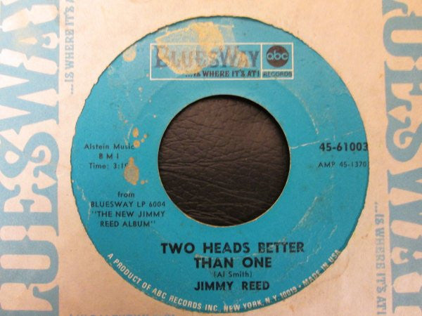 Jimmy Reed : I Wanna Know / Two Heads Better Than One (7", Single)