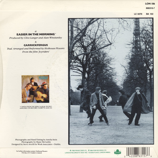 Hothouse Flowers : Easier In The Morning (7", Single)