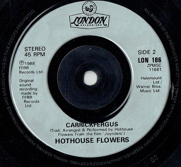 Hothouse Flowers : Easier In The Morning (7", Single)