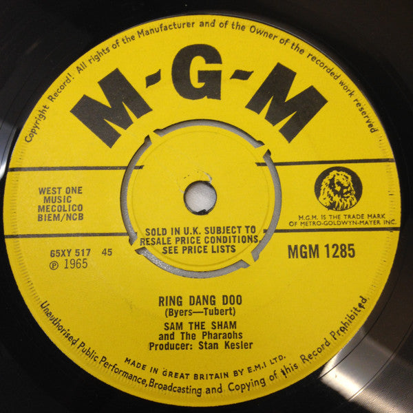 Sam The Sham & The Pharaohs : Ring Dang Doo / Don't Try It (7", Single)