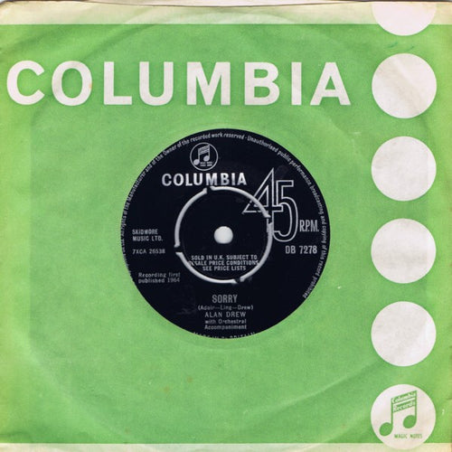 Alan Drew : Sorry (7")