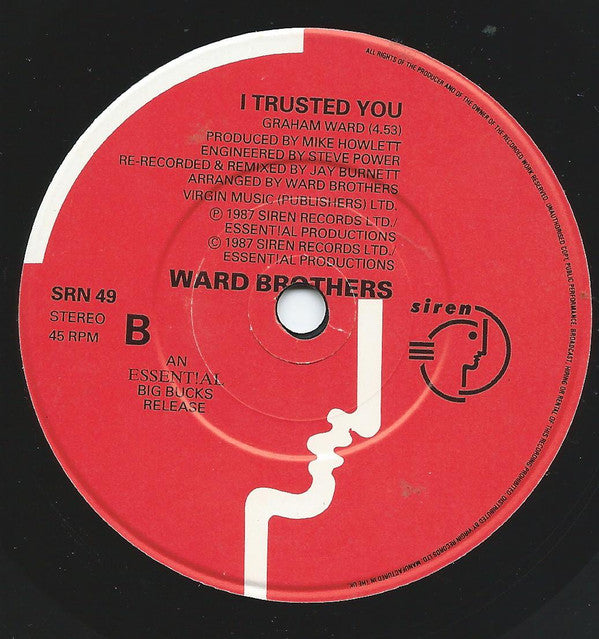 The Ward Brothers : I Trusted You (7", Single)