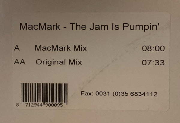 MacMark : The Jam Is Pumpin' (12", W/Lbl)