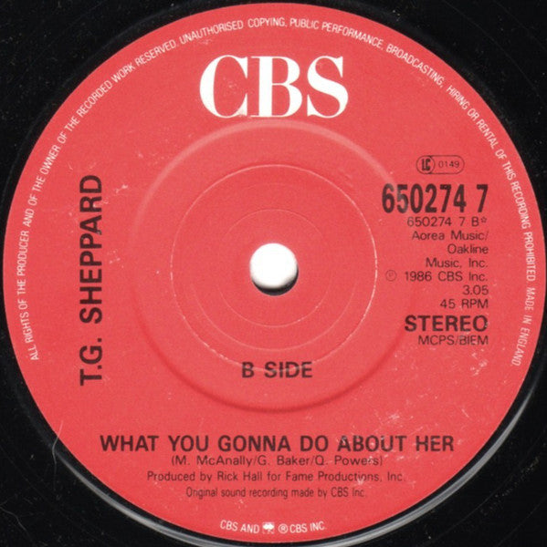 T.G. Sheppard : Strong Heart (7")
